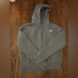Zip Up Reebok Hoodie Size Medium Color Blue